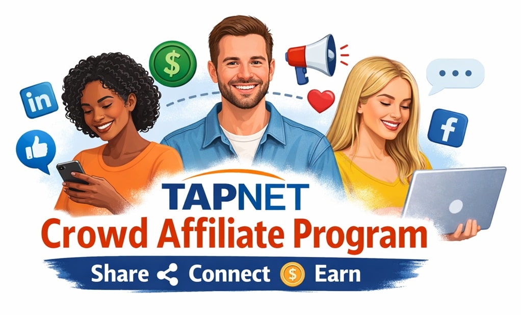TAPNET Crowd Affiliate Program - Share Connect Earn